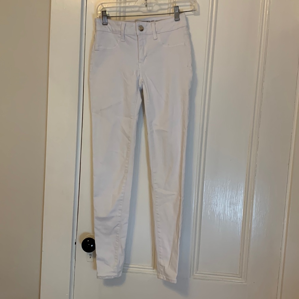 american eagle white skinny jeans